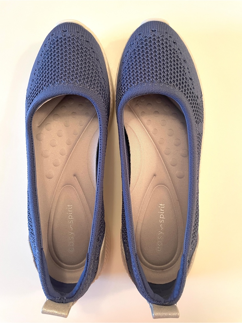 Easy Spirit Knit Slip-On Ballet Flats in Blue